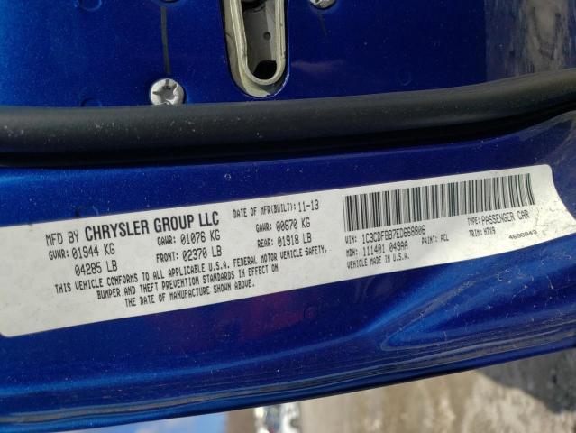 1C3CDFBB7ED668806 Dodge Dart Sxt 2014. Фото: 9