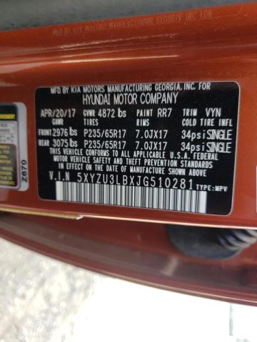 5XYZU3LBXJG510281 Hyundai Santa Fe S 2018. Фото: 9