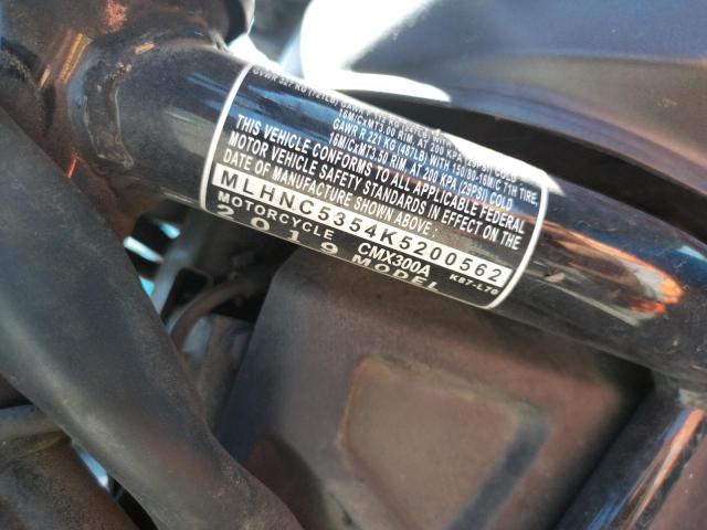 2019 HONDA CMX300 A MLHNC5354K5200562
