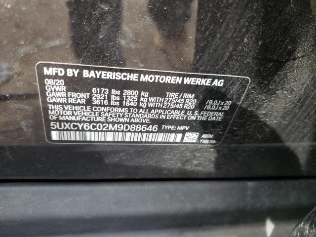 2021 BMW X6 XDRIVE4 5UXCY6C02M9D88646