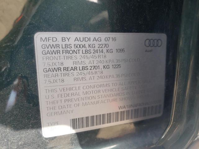 2017 AUDI A4 ALLROAD WA18NAF40HA037800