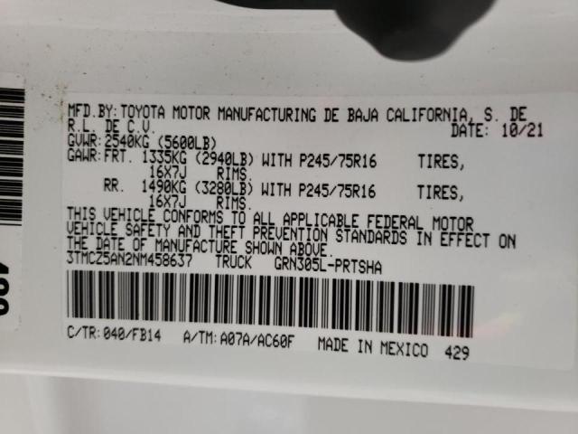 2022 TOYOTA TACOMA DOU 3TMCZ5AN2NM458637
