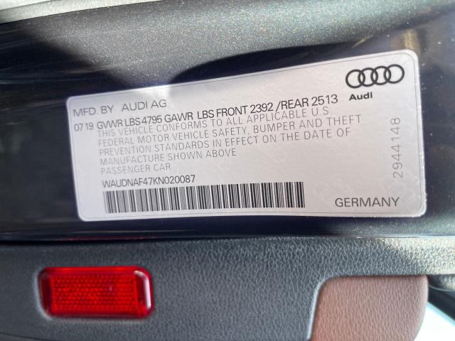 WAUDNAF47KN020087 Audi A4 Premium 2019. Фото: 9