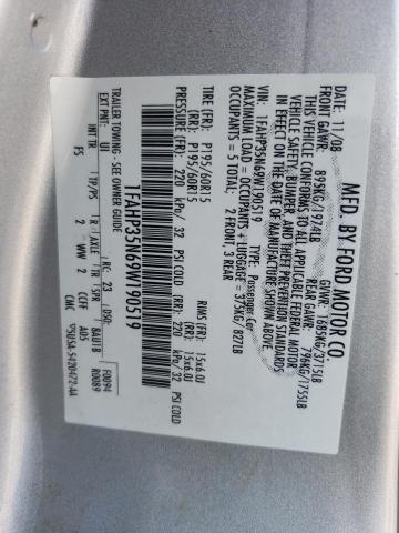1FAHP35N69W190519 Ford Focus Se 2009. Фото: 9