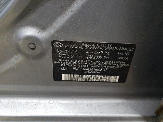 2015 HYUNDAI ELANTRA SE 5NPDH4AE6FH608113