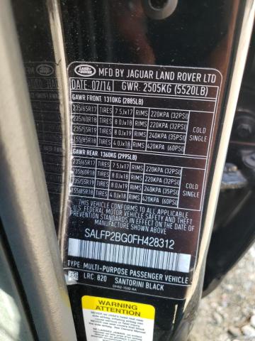 2015 LAND ROVER LR2 SE SALFP2BG0FH428312