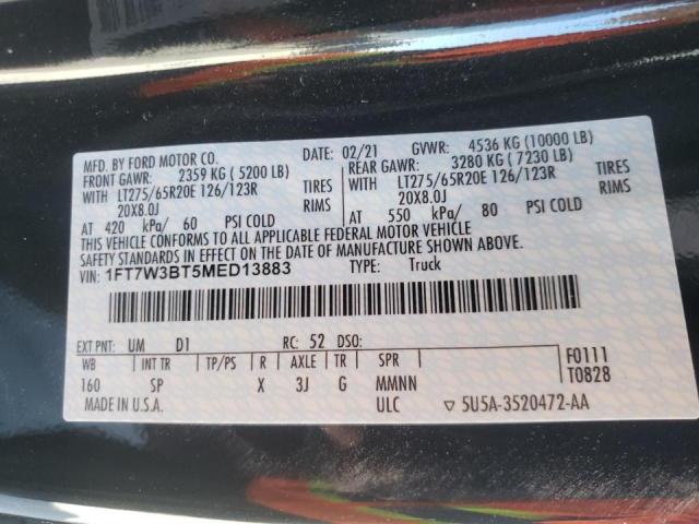 1FT7W3BT5MED13883 Ford F350 Super 2021. Фото: 9