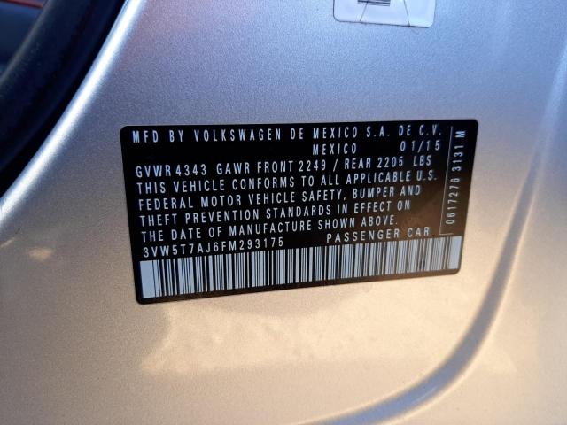 2015 VOLKSWAGEN JETTA GLI 3VW5T7AJ6FM293175
