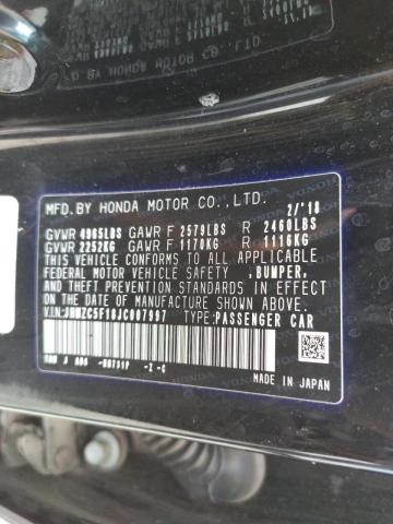 2018 HONDA CLARITY JHMZC5F18JC007997