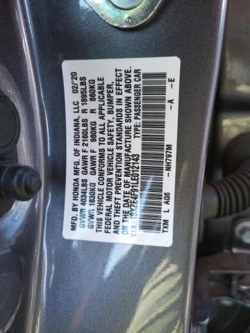 2020 HONDA INSIGHT TO 19XZE4F91LE012143