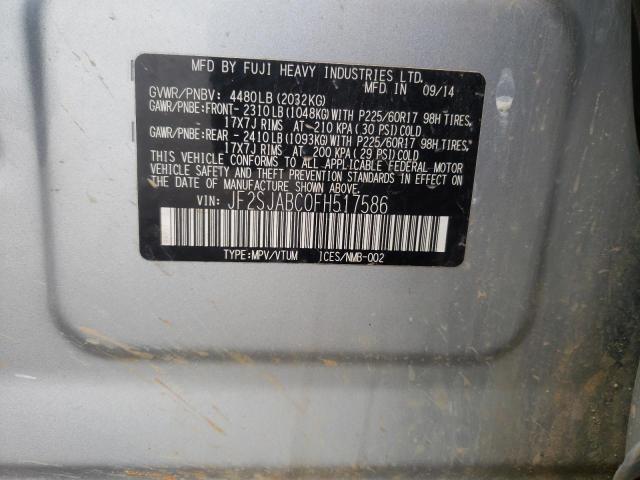 JF2SJABC0FH517586 Subaru Forester 2 2015. Фото: 9