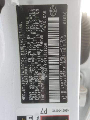 2015 TOYOTA CAMRY LE 4T1BF1FKXFU978556