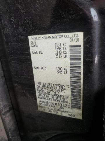 1N4AA5AP9AC853321 Nissan Maxima S 2010. Фото: 9