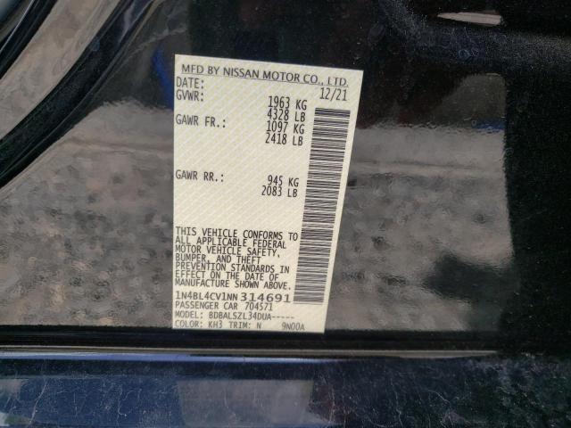 1N4BL4CV1NN314691 Nissan Altima 2022. Фото: 9