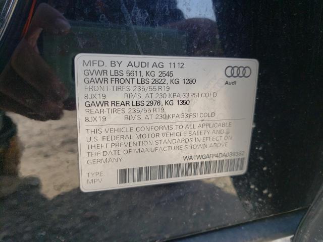 VIN WA1WGAFP4DA039362 2013 Audi Q5, Prestige no.10