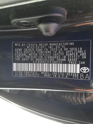 2015 TOYOTA COROLLA L 5YFBURHE2FP280231