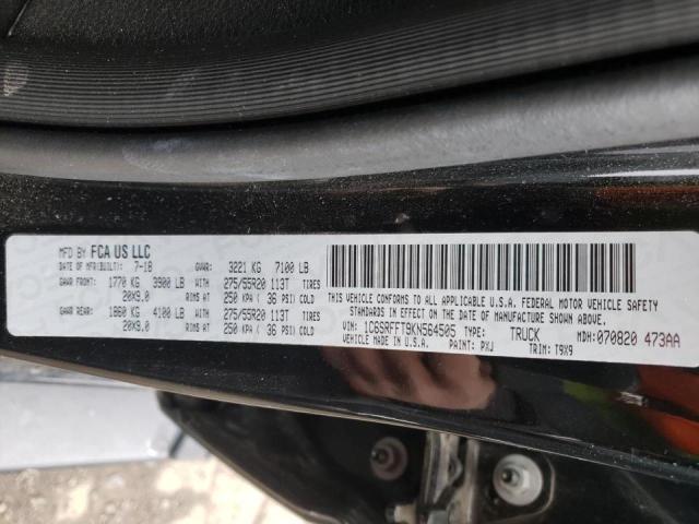 1C6SRFFT9KN564505 Ram 1500 Big H 2019. Фото: 9