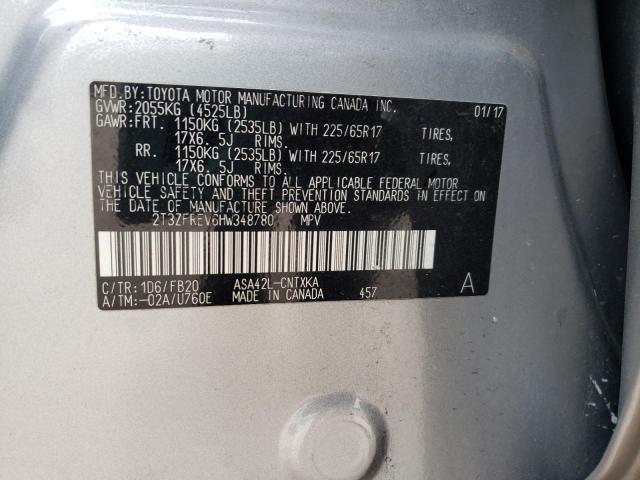 2017 TOYOTA RAV4 LE 2T3ZFREV6HW348780