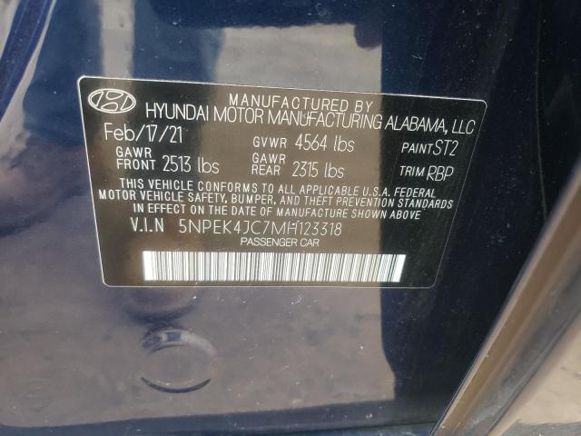 2021 HYUNDAI SONATA N L 5NPEK4JC7MH123318