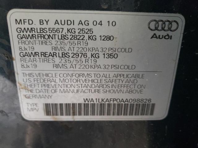 WA1LKAFP0AA098826 Audi Q5 Premium 2010. Фото: 9
