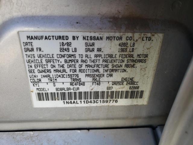1N4AL11D43C159776 Nissan Altima Bas 2003. Фото: 9