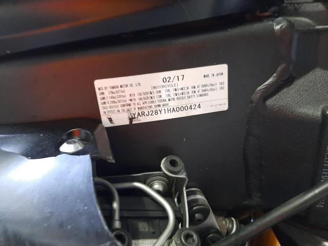 2017 YAMAHA YZFR6 C JYARJ28Y1HA000424