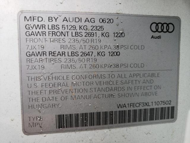 2020 AUDI Q3 PRESTIG WA1FECF3XL1107502