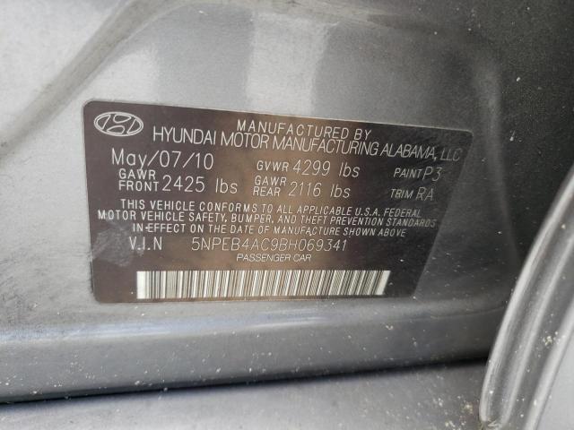 5NPEB4AC9BH069341 Hyundai Sonata Gls 2011. Фото: 9