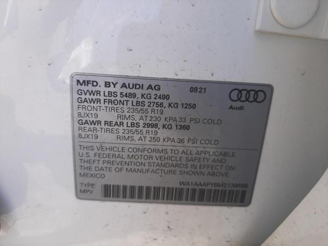 2021 AUDI Q5 PREMIUM WA1AAAFY6M2139686