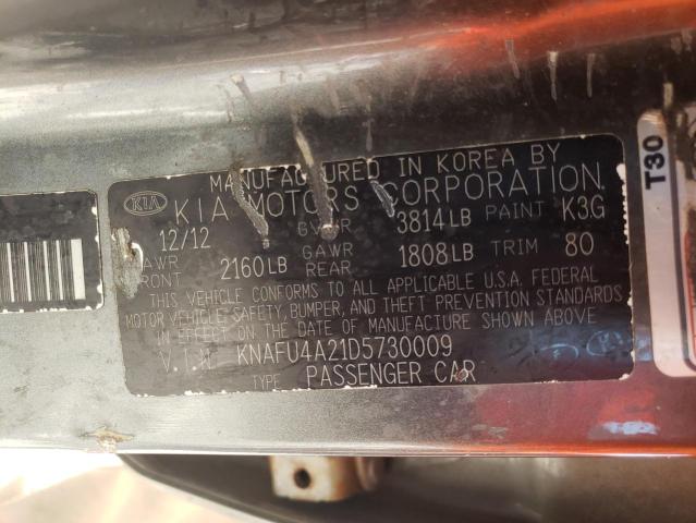 KNAFU4A21D5730009 Kia Forte Ex 2013. Фото: 9
