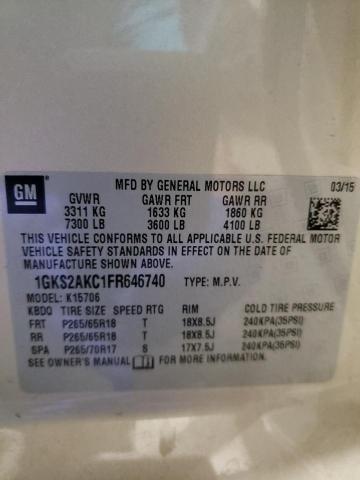2015 GMC YUKON SLE 1GKS2AKC1FR646740