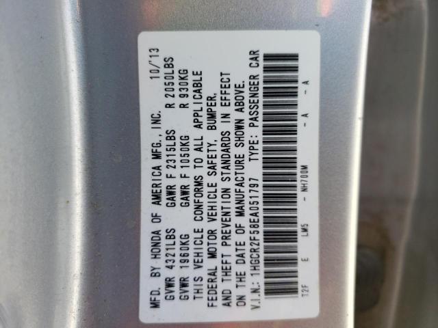1HGCR2F58EA051797 Honda Accord Spo 2014. Фото: 9
