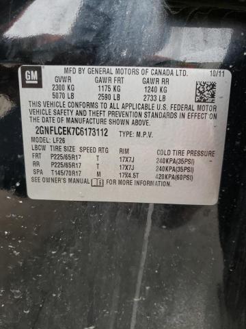 2GNFLCEK7C6173112 Chevrolet Equinox Ls 2012. Фото: 9