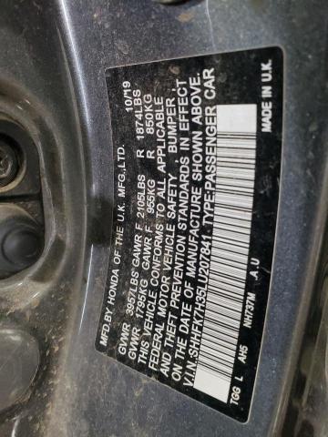 SHHFK7H35LU207841 Honda Civic Lx 2020. Фото: 9