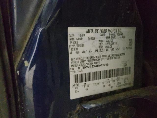 1FTSW2B5XAEA72016 Ford F250 Super 2010. Фото: 9
