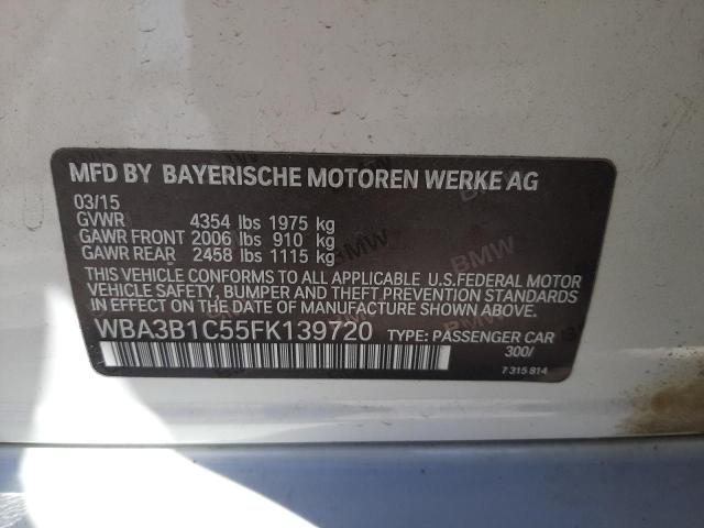 2015 BMW 320 I WBA3B1C55FK139720