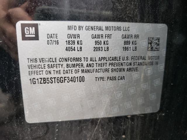 2016 CHEVROLET MALIBU LS 1G1ZB5ST6GF340100