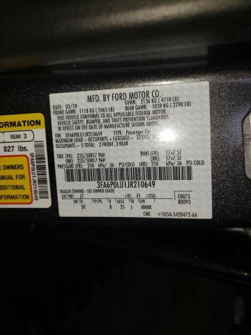 3FA6P0LU1JR210649 Ford Fusion Se 2018. Фото: 9