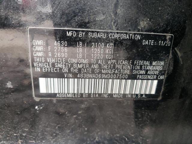 2021 SUBARU LEGACY PRE 4S3BWAD69M3007500
