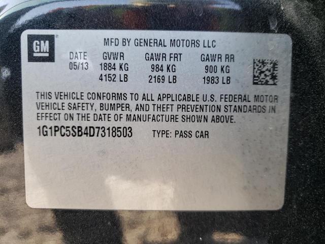 1G1PC5SB4D7318503 Chevrolet Cruze Lt 2013. Фото: 9