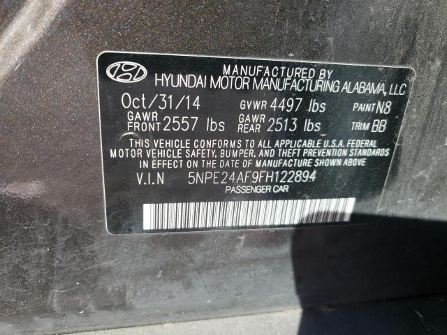 5NPE24AF9FH122894 Hyundai Sonata Se 2015. Фото: 9