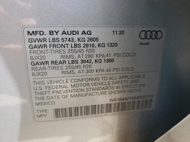 2021 AUDI SQ5 PREMIU WA1B4AFY0M2031110