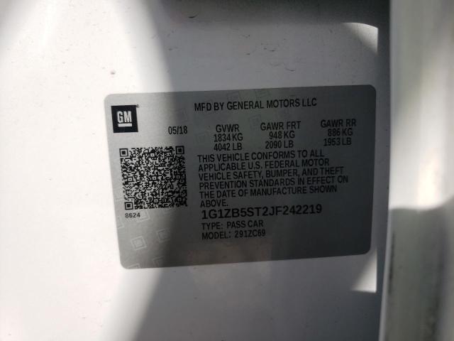 2018 CHEVROLET MALIBU LS 1G1ZB5ST2JF242219