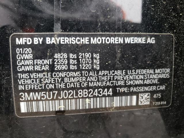 2020 BMW M340I 3MW5U7J02L8B24344