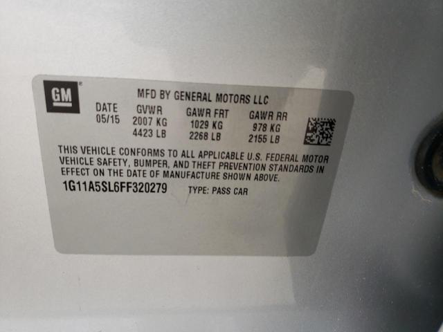 1G11A5SL6FF320279 Chevrolet Malibu Ls 2015. Фото: 9
