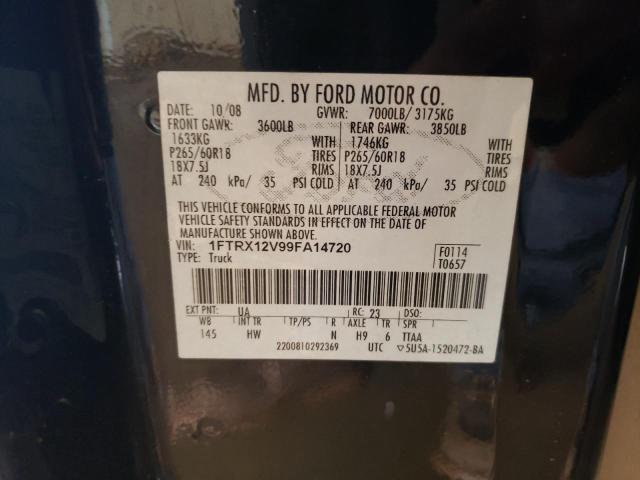 1FTRX12V99FA14720 Ford F150 Super 2009. Фото: 9