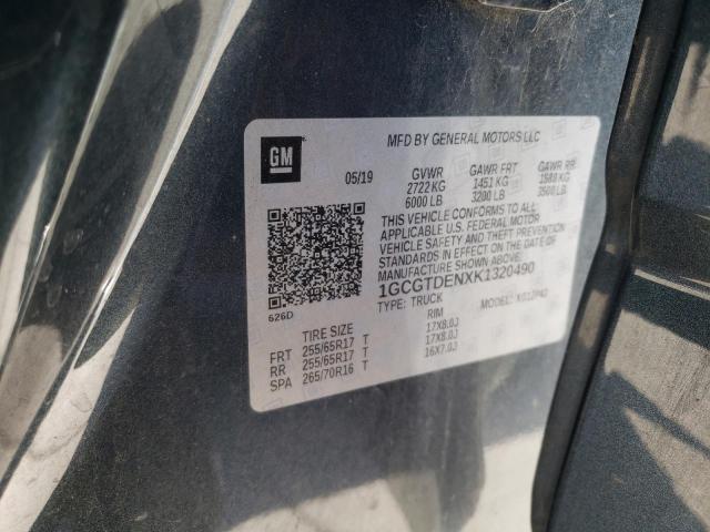 2019 CHEVROLET COLORADO Z 1GCGTDENXK1320490