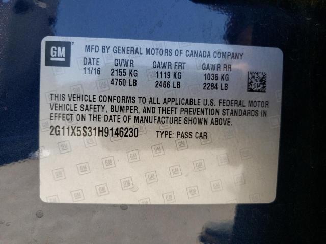 2017 CHEVROLET IMPALA LS 2G11X5S31H9146230