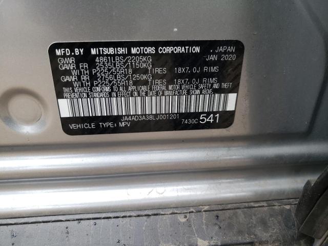 JA4AD3A38LJ001201 Mitsubishi Outlander 2020. Фото: 9