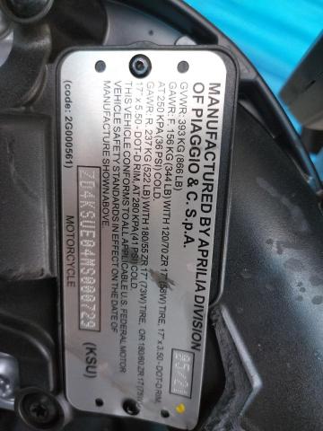 2021 APRILIA TUONO ZD4KSUE04MS000729